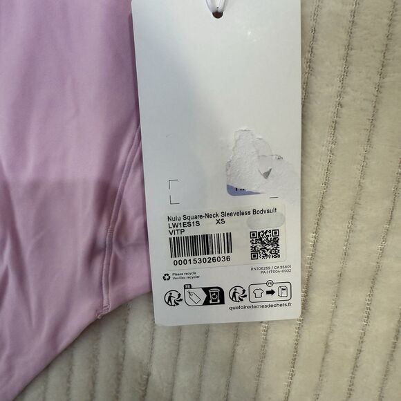 Lululemon Wundermost Square-Neck Sleeveless Thong Bodysuit Nulu Sz XS Pink NWT - Picture 11 of 13